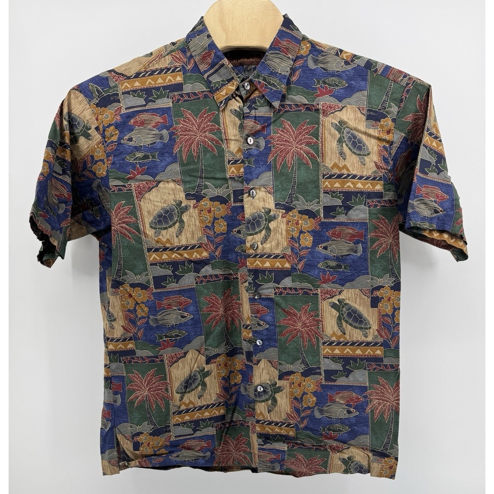Tori Richard Hawaiian Shirt Men's Size XL Floral Tropical Aloha Made in USA
